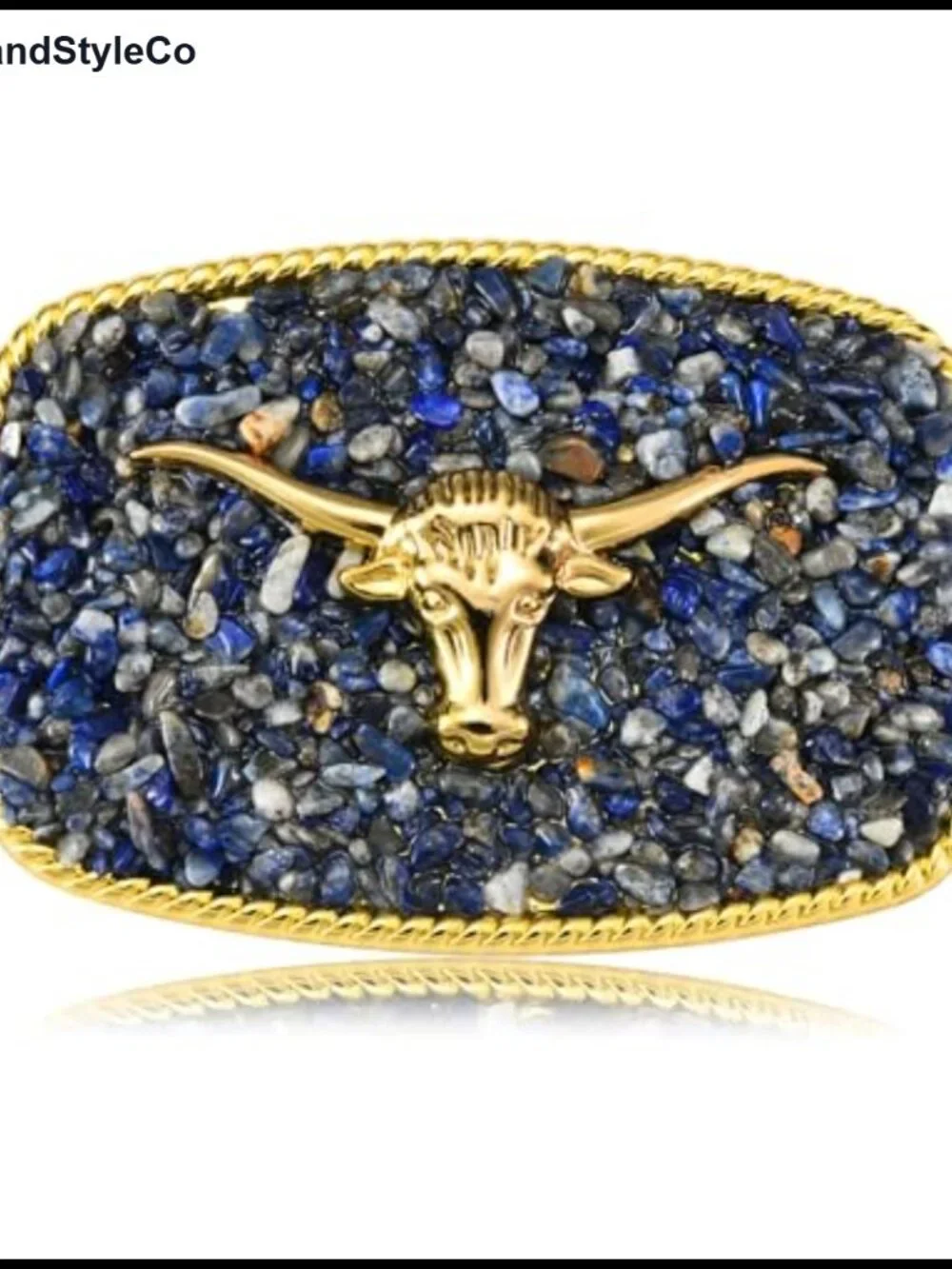 Western Belt Buckle for Men, Golden Horse Design, Zinc Alloy, Fits 1.5